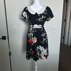 Floral dress with Peter Pan collar